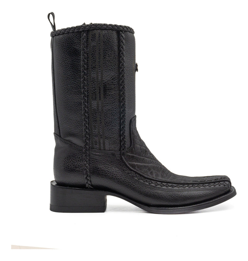 Bota casual en piel genuina de cuello de toro para caballero