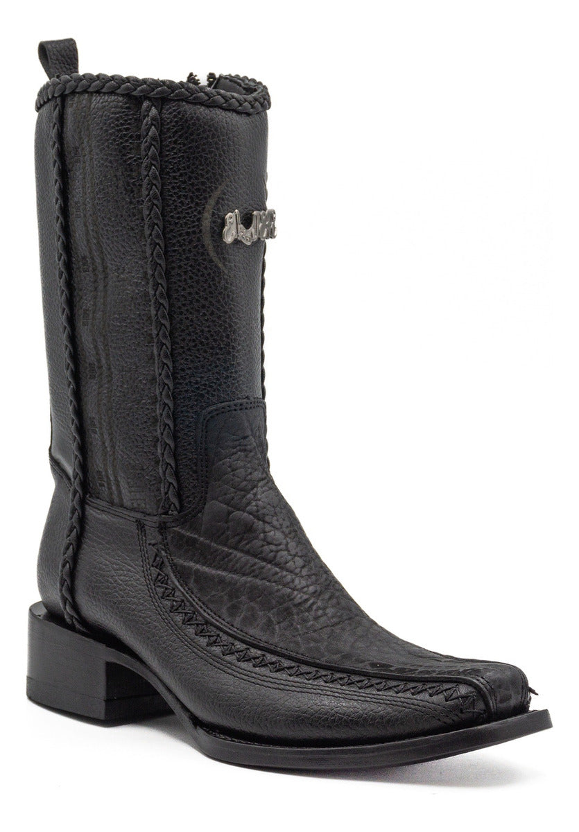 Bota casual en piel genuina de cuello de toro para caballero