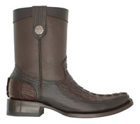 Bota de vestir en piel genuina de cocodrilo para caballero