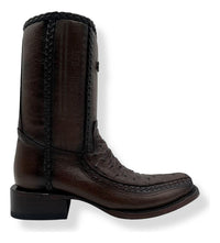 Bota casual en piel genuina de avestruz para caballero
