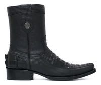 Bota de vestir en piel genuina de cocodrilo para caballero