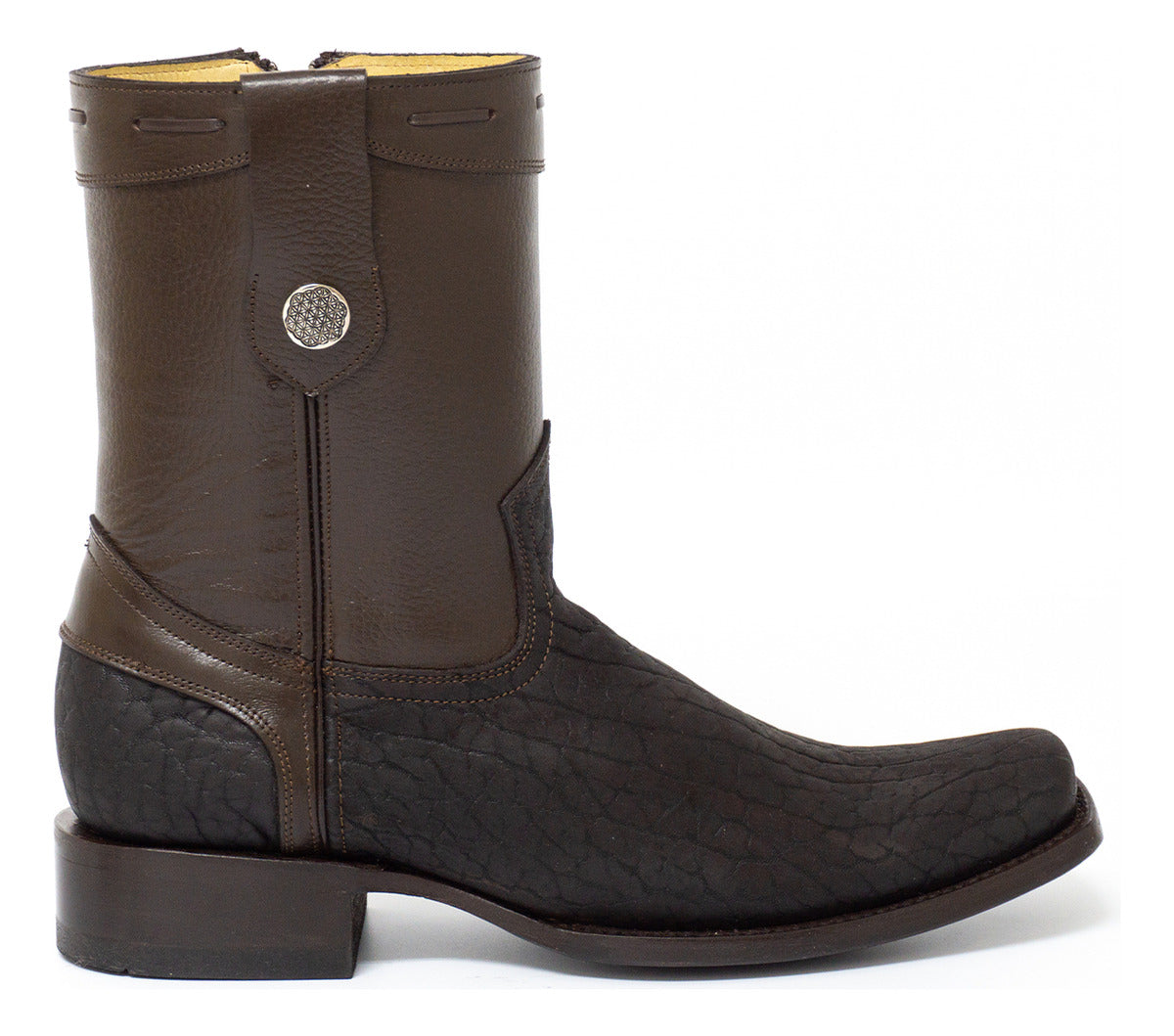 Bota casual en piel genuina de cuello de toro para caballero