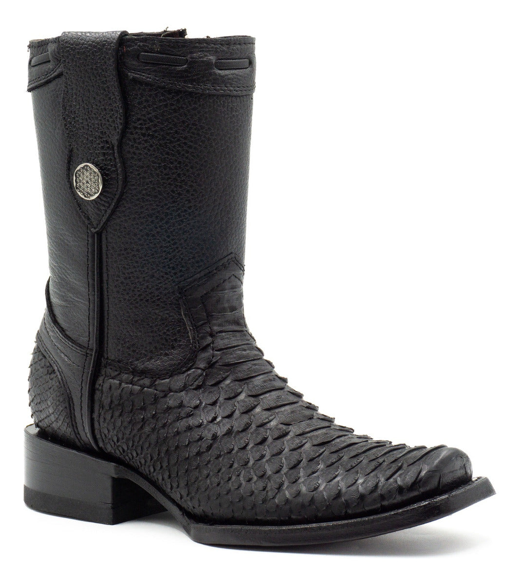 Bota casual en piel genuina de pitón para caballero