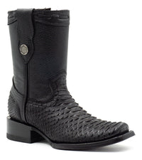 Bota casual en piel genuina de pitón para caballero