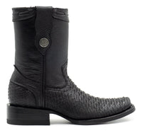 Bota casual en piel genuina de pitón para caballero