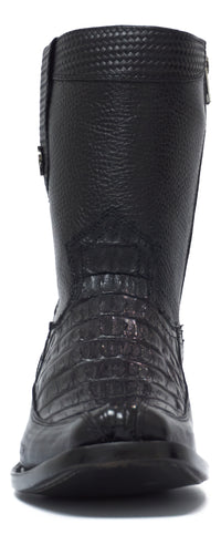Bota de vestir en piel genuina de cocodrilo para caballero