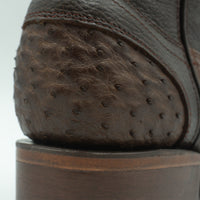 Bota casual en piel genuina de avestruz para caballero