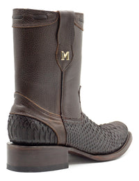 Bota casual en piel genuina de pitón para caballero