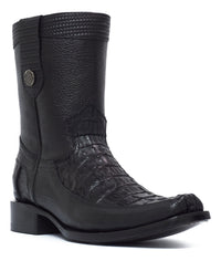 Bota de vestir en piel genuina de cocodrilo para caballero