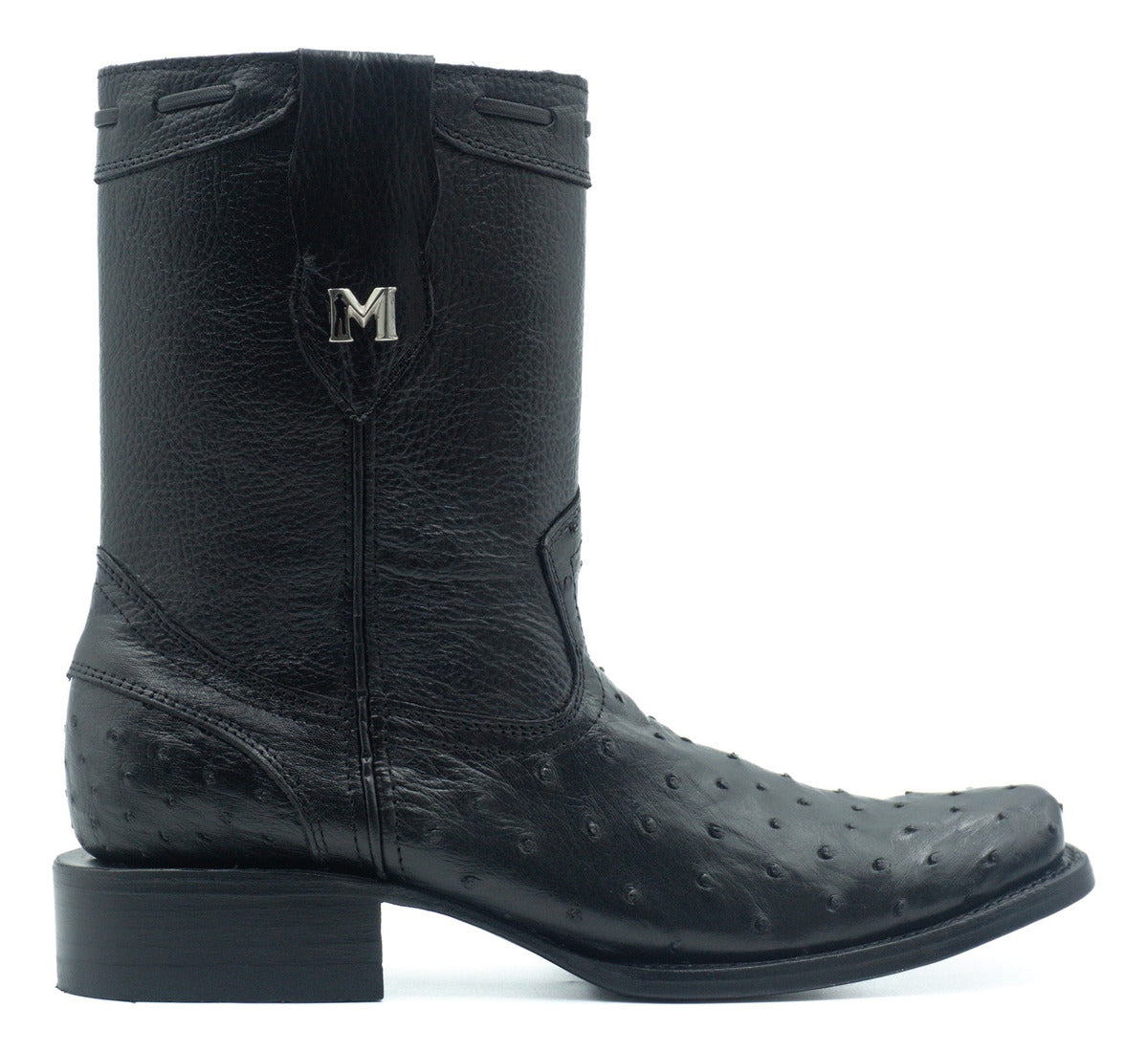 Bota casual en piel genuina de avestruz para caballero