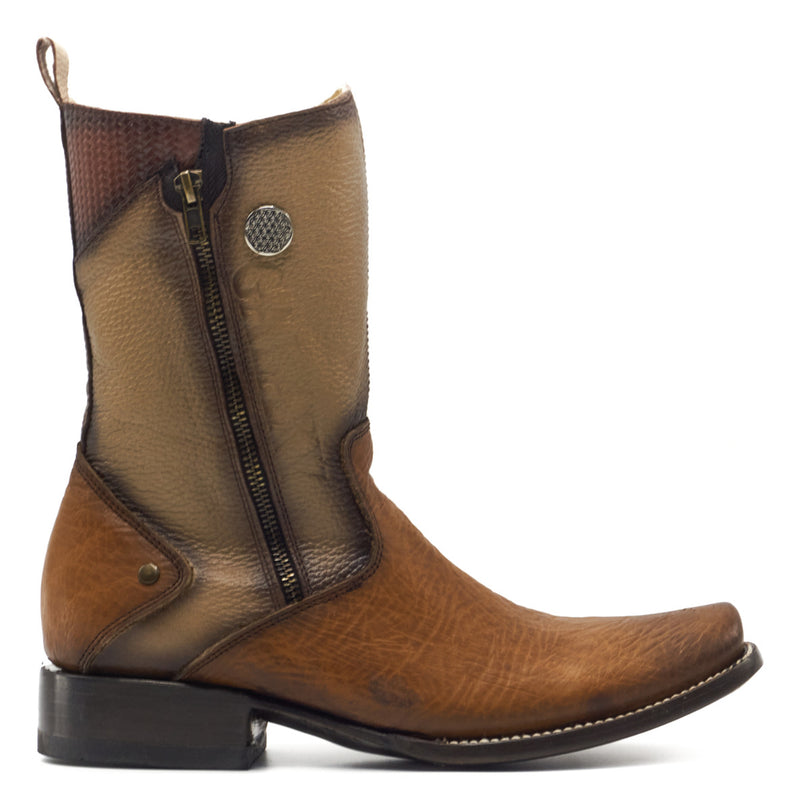 Bota de vestir en piel genuina de búfalo para caballero